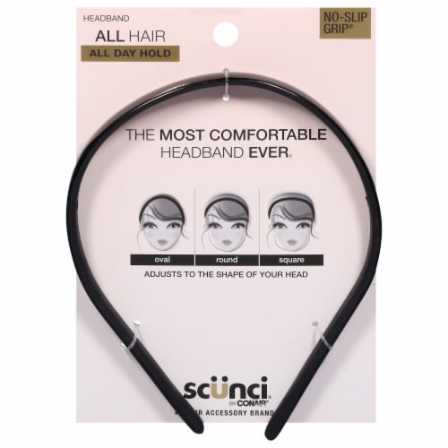 Scunci® No-Slip Grip® Headband - Black Perspective: front