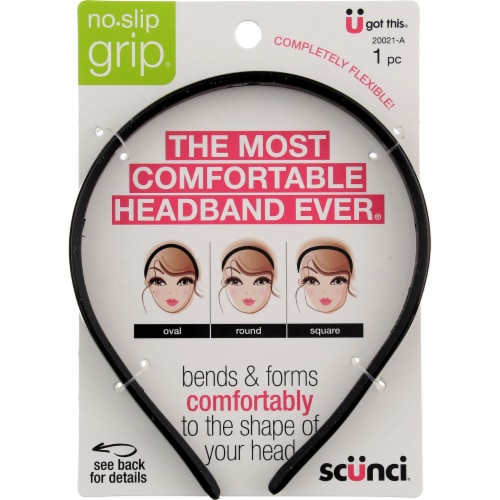 Scunci® No-Slip Grip® Headband - Black Perspective: front
