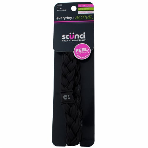 Scunci Everyday & Active No Slip Grip Braid Headwrap Perspective: front