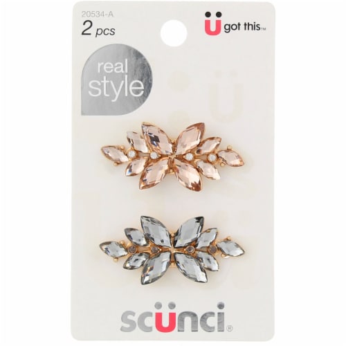 Scunci® Real Style Hair Clips Perspective: front