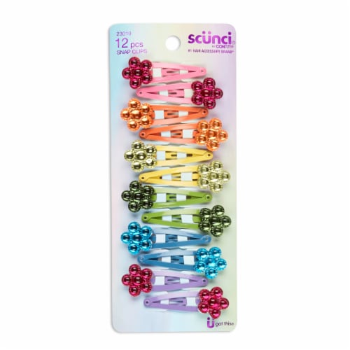 Scunci® Flower Hair Clips Multipack - Multi-Color, 12 ct - Fry's Food Stores