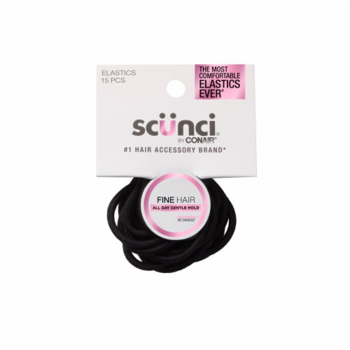 Scunci Small Black Rubber Bands