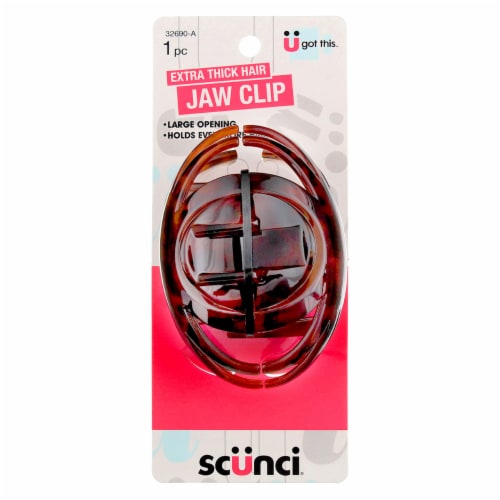 Scunci U Got This Extra Thick Hair Jaw Clip Brown 1 Pay Less
