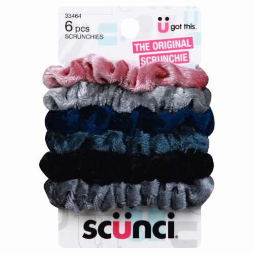 Scunci® Mini Velvet Scrunchies Perspective: front