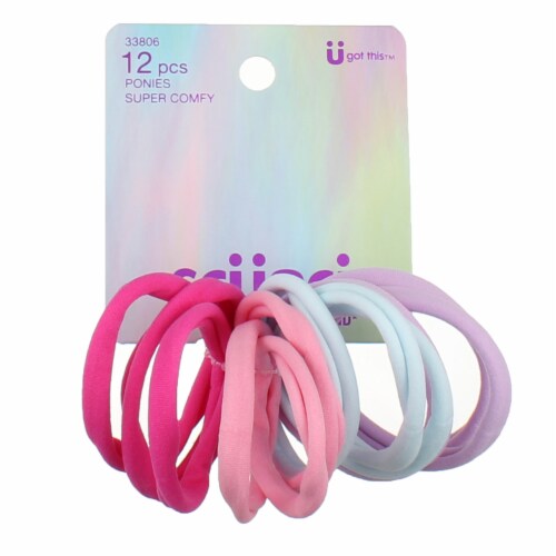 Scunci U Got This Super Comfy Ponytailers, Assorted, 12 Ct Perspective: front