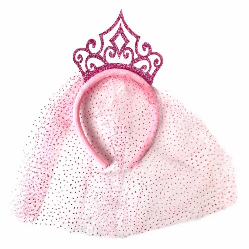Scunci Pink Princess Crown Headband Perspective: front
