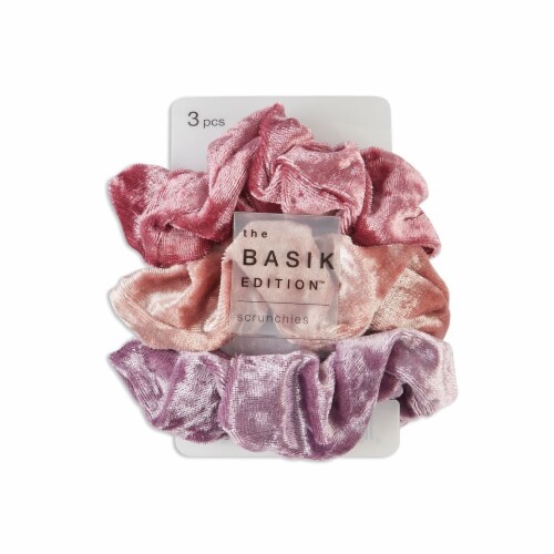 Scunci® The Basik Edition™ Assorted Velvet Scrunchies Perspective: front