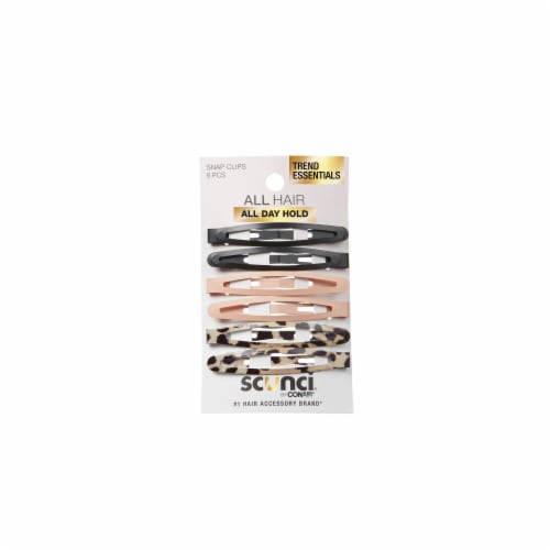 Scunci® The Basik Edition™ Assorted Snap Clips Perspective: front