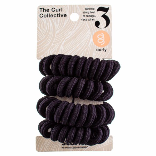 Conair The Curl Collective Hair Elastics, 3 Ct 1.4 oz Perspective: front