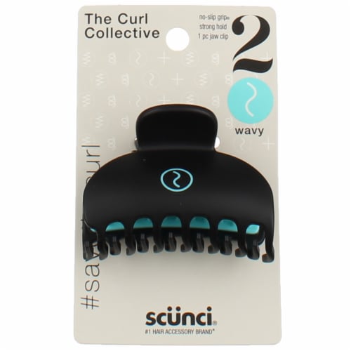 Scunci® The Curl Collective No Slip Grip Strong Hold Wavy Jaw Clip Perspective: front