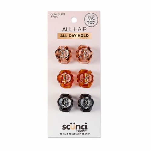 Scunci® No Slip Grip Mini Jaw Clips Perspective: front