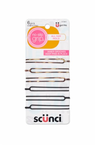 Scunci® No-Slip Grip All-Day Hold Bobby Pins - Black Perspective: front