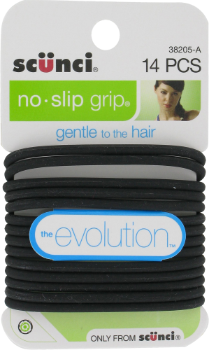 Scunci® No-Slip Grip® Hair Ties Perspective: front