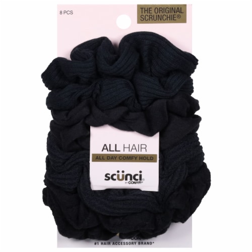 Scrunci® Mixed Knits Scrunchies - Black Perspective: front