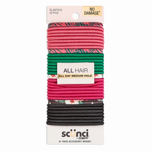 Scunci® No Damage Bright Hair Elastics - Multi Colored Perspective: front