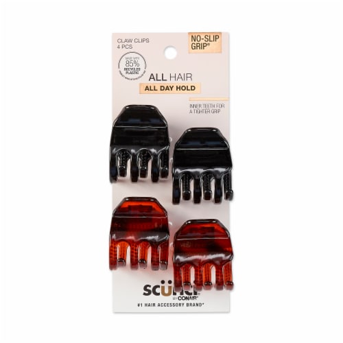 Scunci® No-Slip Grip® Chunky Jaw Clips Perspective: front