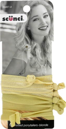 Scunci Blonde Knotted Ponytailers Perspective: front