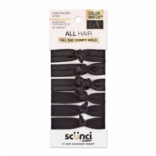 Scunci Black Knotted Ponytailers Perspective: front