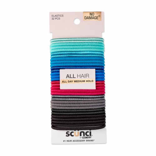 Scunci® No Damage Caribbean Hair Elastics - Multi-Colored Perspective: front