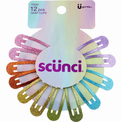 Scunci Snap Clips, 12 Ct, 1 - Food 4 Less