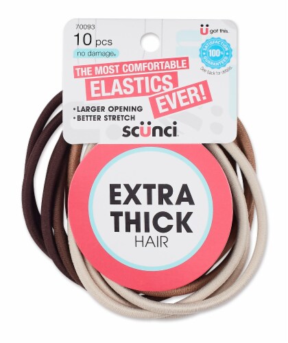 Scunci® Assorted Extra Thick Hair Elastics Perspective: front