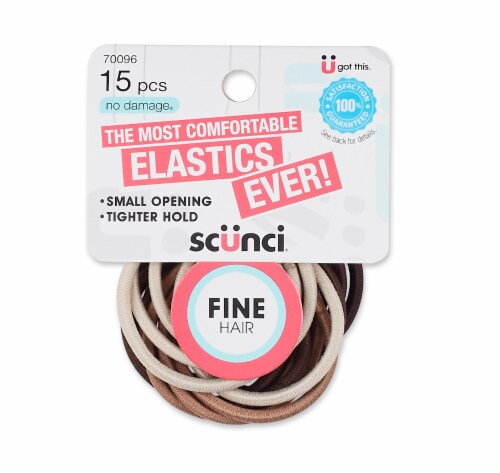 Scunci® Assorted Fine Hair Elastics Perspective: front