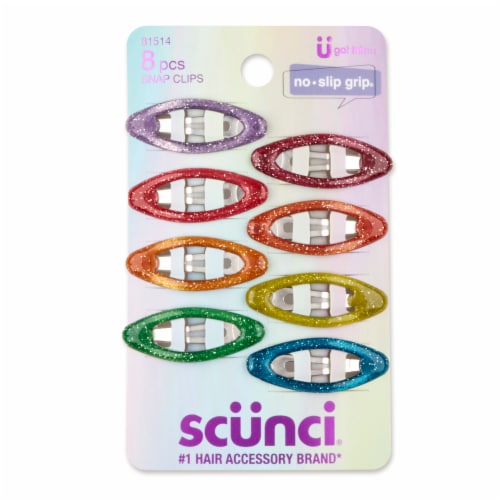 Scunci No-Slip Grip Oval Clippies Perspective: front