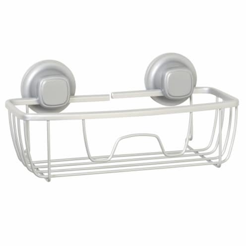 Zenna Home Suction Basket - Satin Chrome Perspective: front