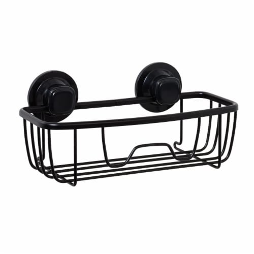 Zenna Home Suction Basket - Black Perspective: front