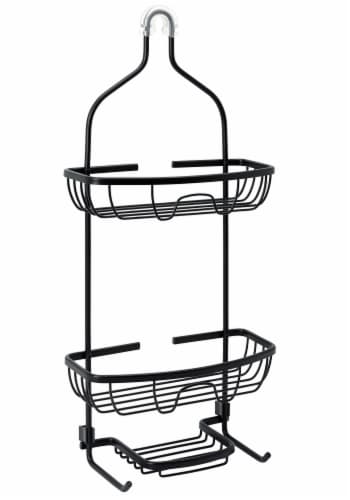 Zenna Home Aluminum Over the Shower Locktop Caddy Perspective: front