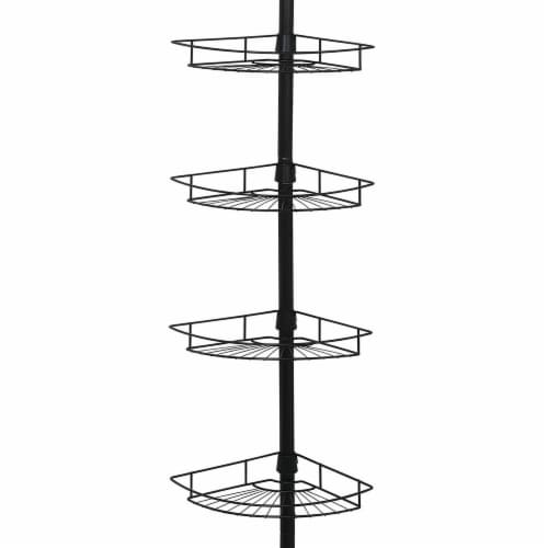 Zenna Home Steel Pole Shower Caddy Perspective: front