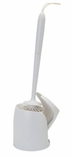 Zenna Home Self Close Bowl Brush - White Perspective: front