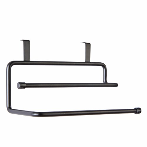 Zenna Home Over the Vanity Towel Holder - Black Perspective: front