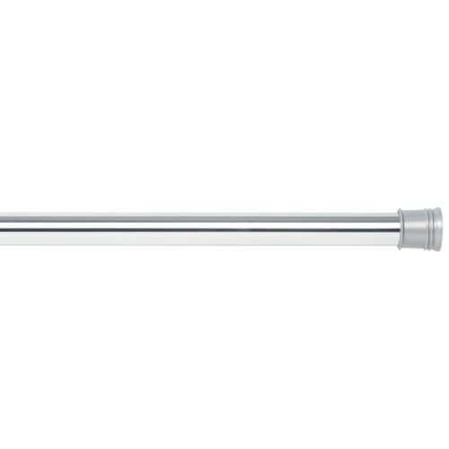 Zenith Shower Curtain Rod 60 in. L Silver - Total Qty: 1 Perspective: front