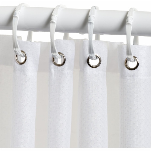 Zenna Home Commercial Grade Fabric Shower Liner - White Perspective: front