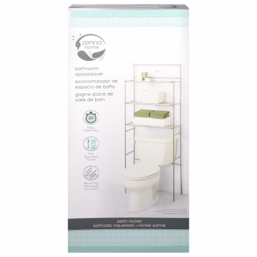 Zenith Bathroom Spacesaver - Nickel Perspective: front