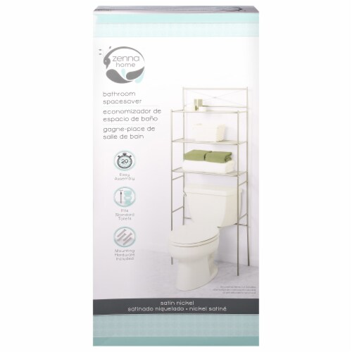 Zenith Bathroom Spacesaver - Nickel Perspective: front