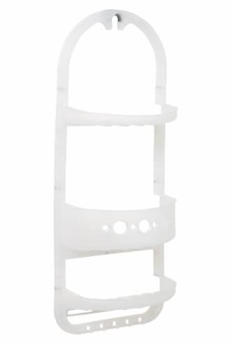 Zenna Home Plastic Large Non Slip Over the Shower Caddy - Frosted Perspective: front