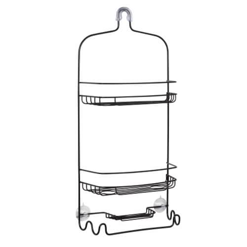 Zenna Home Steel 2-Tier Over-the-Shower Caddy Perspective: front