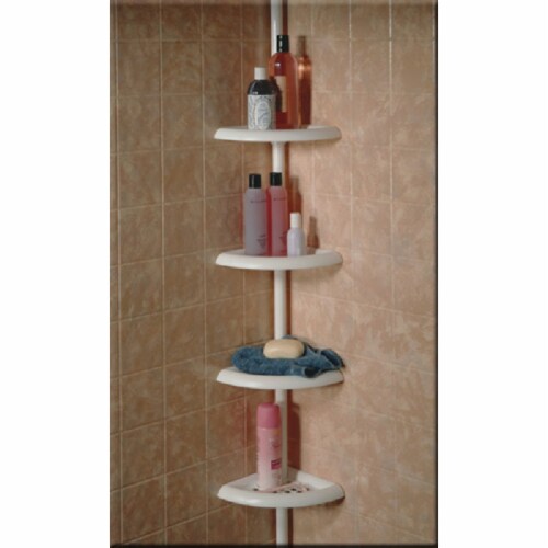 Zenith Zenna Home Plastic 12 In. x 97 In. Shower Caddy 2153WW Perspective: front