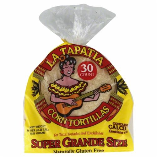 La Tapatia Super Grande Yellow Corn Tortillas Perspective: front