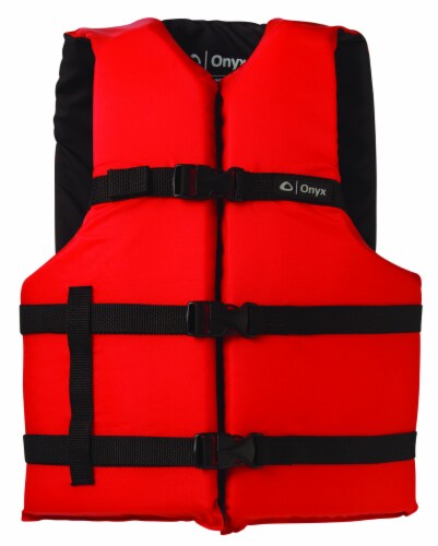 ONYX Adult Oversized General Purpose Life Jacket - Red Perspective: front