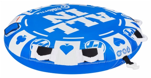 Full Throttle All In Towable 2 Rider Tube - Blue Perspective: front
