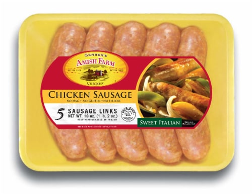 Gerber's Amish Farm Chicken Sausage Italian Perspective: front