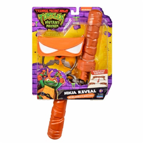 Teenage Mutant Ninja Turtles: Mutant Mayhem Michelangelo Num-Chuks Basic Role Play Set Perspective: front