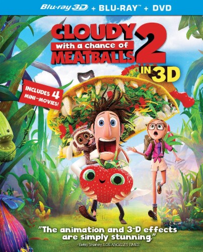Cloudy with a Chance of Meatballs 2 3D Blu-Ray DVD - 3-Disc Set Perspective: front