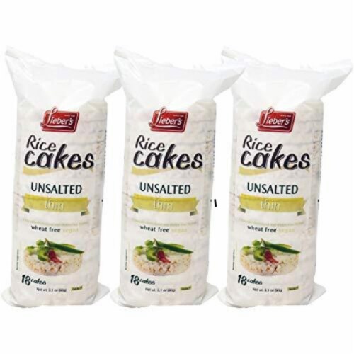 Lieber's Thin Unsalted Rice Cakes Perspective: front