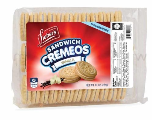 Leiber's Vanilla Creme Cookies Perspective: front