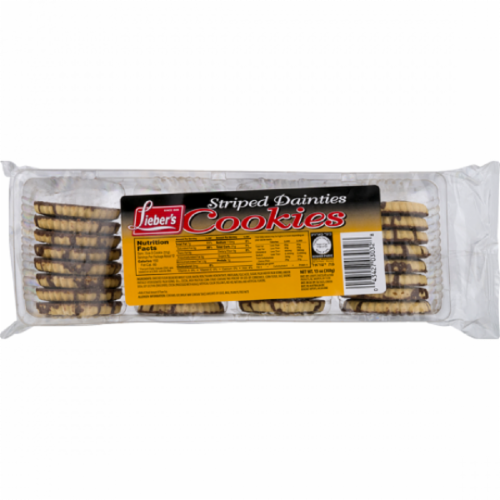 Lieber's Striped Dainties Cookies Perspective: front
