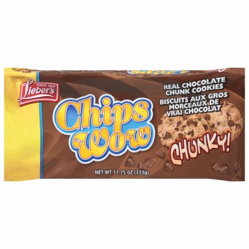 Lieber's Chips Wow Chocolate Chunk Cookies Perspective: front